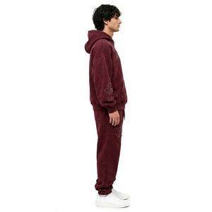 Survêtement pour homme à coupe droite, veste zippée et pantalon, fabricant, fournisseur en gros, taille personnalisée - Product Image 4