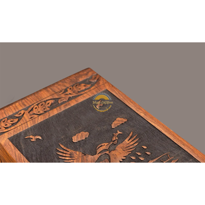 AYAANS Rosewood wooden Hand Carved Wooden Hot Selling cremation Urn Box for Adult Ashes Wholesale Cremation Urns (6X6X11)IN - Product Image 5