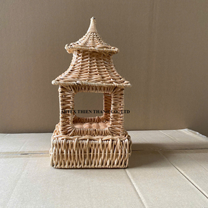 Best Selling Handwoven <b>Rattan</b> Pagoda Home Decor Ornament Natural Wicker Decoration OEM Supplier - Product Image 3