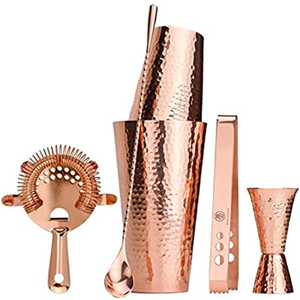 <b>Top</b> Quality Copper Plated Stainless Steel Cobbler Cocktail Shaker Modern Barware for Home Parties and Professional Bartenders. - Product Image 5
