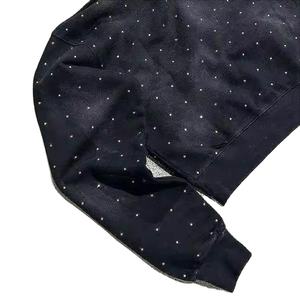 Pull ample à capuche pour hommes, avec logo personnalisé, vente en gros de sweats à capuche avec strass, printemps automne, sweat à capuche lavé décontracté - Product Image 3