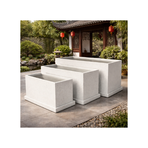 Macetas de Jardín Rectangulares Ligeras y Duraderas de Fibra de Vidrio de Alta Calidad para Interiores y Exteriores - Product Image 1