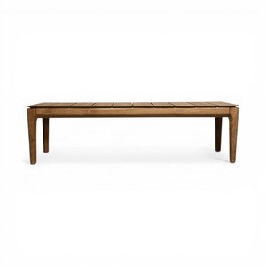 Banc de jardin en teck massif durable, style moderne du milieu du siècle, pour terrasse et mobilier de patio - Product Image 2