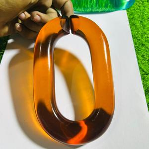 Chaîne à maillons en résine bleu foncé, translucide et épaisse, pour sangle de sac, poignée de sac, quincaillerie de décoration intérieure, vente en gros et en vrac - Product Image 3