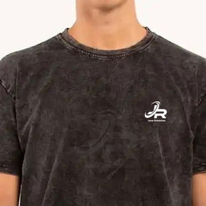 T-shirt en coton de haute qualité, tendance, effet délavé, élégant, doux, confortable, pour un style streetwear quotidien. - Product Image 6