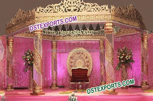 ชุดรูปแบบ manavarai mandap งานแต่งงานเวที mandap งานแต่งงานเวทีแต่งงาน manavarai การออกแบบที่ยิ่งใหญ่งานแต่งงานเส้นใย manavarai mandap UK - Product Image 6