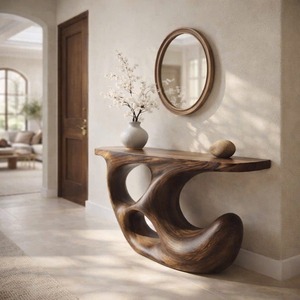 meticulously handcrafted from solid natural Monkey Pod wood showcasing refined artistry and designed to elevate any living room - Product Image 2