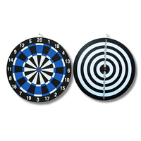 Cible de fléchettes double face en papier avec pointes en acier de 12, 15 et 17 pouces pour bar, fête et tournoi