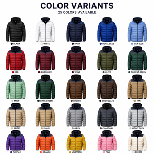 Veste matelassée à capuche unisexe, veste d'hiver isolée, fabricant de vêtements d'extérieur OEM ODM - Product Image 6