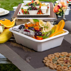 Caja de Almuerzo Desechable Premium de Bagazo, Envase de Alimentos Compostable para Restaurantes, Hoteles, Servicios de Catering y Uso Doméstico Multiusos - Product Image 5
