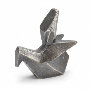 Sculpture décorative élégante en aluminium artisanal en forme de rhinocéros, statue de faune pour la maison, le bureau, l'hôtel, la table console, vente en gros - Product Image 3