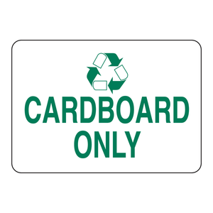 Panneau de signalisation Brady pour tri des déchets en carton, mural, intérieur/extérieur - Product Image 1
