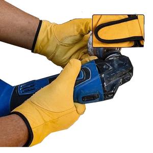 Gants de mécanicien en cuir pour hommes, très demandés, avec logo personnalisé, meilleur design, vêtements de travail en cuir, gants de mécanicien - Product Image 5