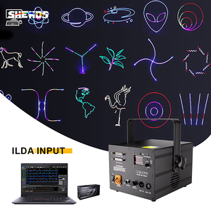 SHEHDS 3W Laser <b>Lights</b> RGB Full Color 3D Animation Projector DMX512 <b>DJ</b> <b>Light</b> for Night Club Event Stage - Product Image 4