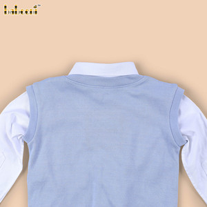 เสื้อกั๊กถัก Little Road Trip ผ้าฝ้าย 100% ได้รับการรับรอง OEKO-TEX ป้องกันไฟไหม้ - BC1455 - Product Image 6