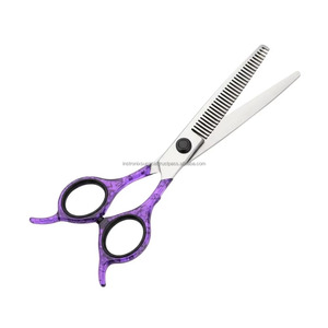 Ciseaux à effiler les cheveux en acier inoxydable avec manche coloré, ciseaux de texture professionnels pour barbier, outils de coiffure pour salon - Product Image 1