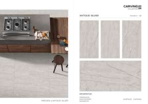 กระเบื้องพอร์ซเลนแกะสลักลายพรีเมียม ขนาด 600x1200 มม. ผิวสัมผัสแบบมีเท็กซ์เจอร์ สำหรับตกแต่งผนังและพื้นภายในและภายนอกอาคาร ทันสมัย - Product Image 4