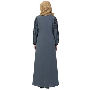 OEM Custom Adults Fall/Winter Regular V Neck Closed Abaya Modest Turkish Style Ankle Length <b>Pockets</b> Four-Way Stretch Lightweight - Product Image 3