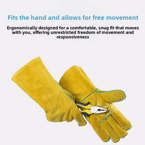 ถุงมือเชื่อมโลหะ ถุงมือหนังวัว สำหรับงานที่มีอุณหภูมิสูง - Product Image 2