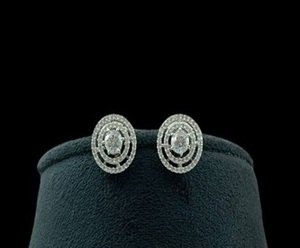 Stylish Premium Quality Gold Plated Next To Real Moissanite Doublet Choker <b>Necklace</b> With Earrings & Adjustable Doublet <b>Ring</b> Set - Product Image 2