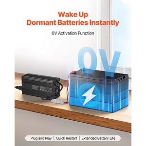 Caricabatterie Intelligente 12V 20A per Batterie al Litio 14.6V AC DC LiFePO4 con Connettore Anderson, Indicatore LED, Attivazione 0V, Scatola in Alluminio - Product Image 3