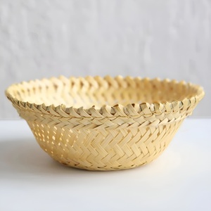 Natural <b>bamboo</b> empty gift <b>baskets</b> hand weaving containers dried nuts & fruits storage <b>basket</b> - Product Image 6
