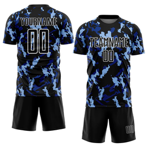 Tenue de football camouflage personnalisable avec nom et numéro, en polyester 240 GSM anti-humidité - Product Image 1