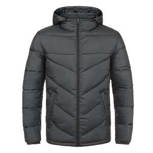 Veste d'hiver rembourrée épaisse pour homme, imperméable, respirante, écologique, avec capuche amovible, garnie de fibres de polyester - Product Image 3