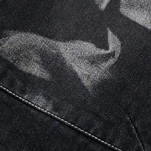 Blouson en jean vintage pour homme, en tissu tricoté personnalisé, respirant, coupe-vent, fermeture éclair, grande taille, style décontracté, hiver, Rabbit - Product Image 5