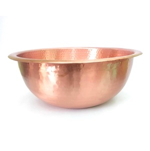 Golden Finish Premium Quality Hammered Copper Antique Pedicure Bowl Classic Design Round <b>Shape</b> Manicure Bowl At Wholesale - Product Image 1