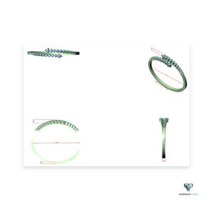 1.96 CT Yellow <b>Gold</b> Round Lab Grown Diamond Bypass Bracelet in 14K <b>Solid</b> <b>Gold</b> - Product Image 5