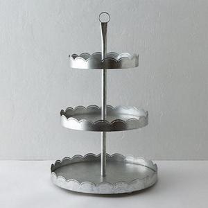 Bandejas y platos redondos plateados para cupcakes, soporte de metal de 3 niveles para exhibir pasteles, para decoración de fiestas, suministros para eventos, personalizable - Product Image 6