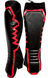Al por mayor: Protectores de espiga negros y rojos para lucha, artes marciales, kick boxing, taekwondo y MMA, con protección de espuma para espinilla y empeine - Product Image 5