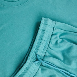 Conjunto de Camiseta y Pantalones Cortos de Algodón para Hombre, Venta al Por Mayor, Color Sólido, Verano, Dos Piezas, Ropa Deportiva Informal, Proveedor de Exportación a Granel - Product Image 6
