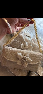 Bolso de Mano Elegante y Ecológico Hecho a Mano con Seda de Yute, Bolso de Noche Étnico Sostenible para Bodas y Fiestas - Product Image 2