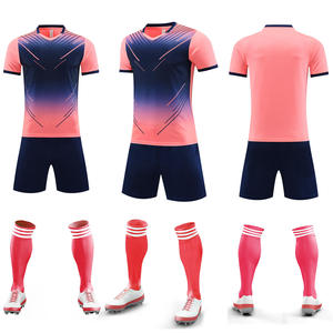 Maillots de football unisexes personnalisés, ensembles de tenues de football à séchage rapide, 100% polyester, logo à pois sur le devant, ensemble de vêtements de football - Product Image 3