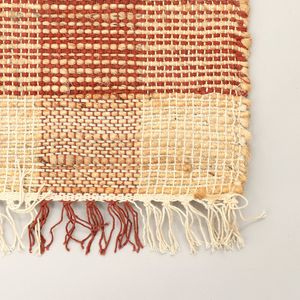 Tapis en jute et coton tissé à la main, motif écossais marron, 5x7 pieds, tapis et ensembles de tapis artisanaux - Product Image 3