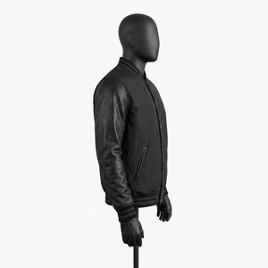 Chaqueta universitaria de béisbol para hombre de cuero de vaca con mangas, 440 gramos, bordado de chenilla, parches de lana y patchwork frontal - Product Image 2
