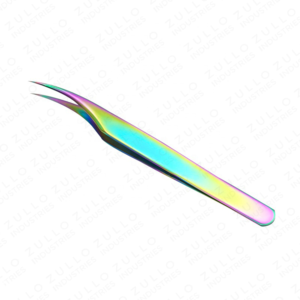 High Quality Titanium Coated Eyelash Extension Tweezers Curved Pointed Tip Stainless Steel Custom Label Precision Lash <b>Tool</b> - Product Image 6