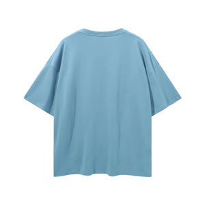 <b>Men</b> Boxy Oversized Drop Shoulder Loose Fit T-Shirt Custom Logo 100% Cotton Plus Size Tee Loose Fit Streetwear College OEM - Product Image 5