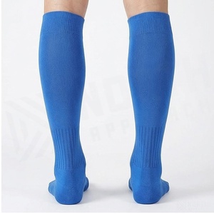 Blue <b>Knee</b> <b>High</b> <b>Socks</b> for Adults Soccer Breathable Knitted Spandex Polyester Sport <b>Socks</b> Summer Regular Style Solid Color - Product Image 2