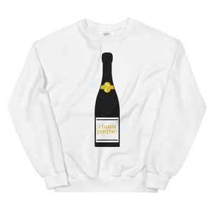 Sudadera Premium para Mujer con Estampado de Botella de Champán Rosa, Cuello Redondo, Manga Larga - Product Image 4