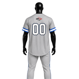 Ensemble d'uniformes de baseball personnalisés ORVO Sports, maillot et pantalon gris unisexe, impression par sublimation, vêtements de sport d'équipe, polyester respirant - Product Image 2