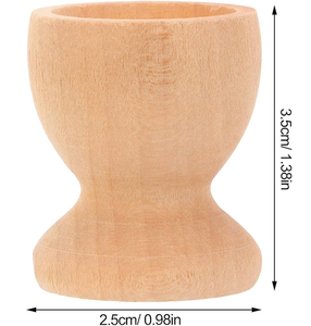 Modern Wooden <b>Egg</b> Holder Cup 3.5cm Height Natural Wood <b>Egg</b> Cup Manual <b>Egg</b> Tools Convenient Design - Product Image 1