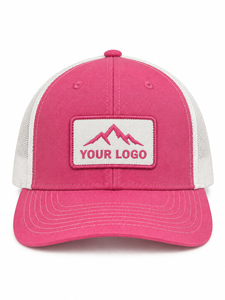 Gorra Trucker Personalizada Rosa y Blanca con Bordado 3D, Parche con Logotipo, Gorra Snapback de Velour Transpirable, Unisex para Exteriores, OEM ODM Vietnam - Product Image 2