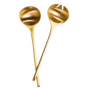 <b>Top</b> Quality Metal Salad Server Set Stainless Steel Salad Serving Spoon Fork Kitchen Dining Table Use - Product Image 3