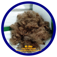 Vente en gros de fibres creuses siliconées en polyester vierge brun Vikohasan certifiées 7D HS et GRS recyclées, pour rembourrage de jouets et filage de béton