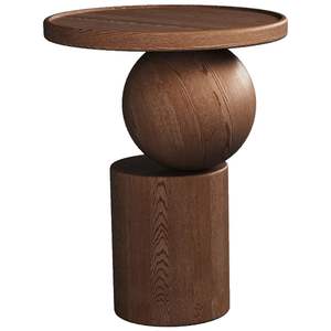 Mesa auxiliar de madera para interiores, perfecta para exhibir lámparas, libros y accesorios decorativos. - Product Image 1