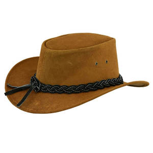Unisex Custom Made Multi-color Western Style Cowboy Leather Outdoor <b>Hat</b> Tinny Brim Beach - Product Image 5