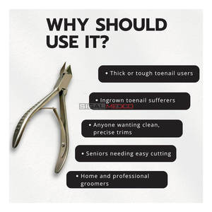 Coupe-ongles pour doigts et orteils en acier inoxydable de qualité chirurgicale, coupe de précision, lames à double action, ouverture large, compact, pour bébé - Product Image 4